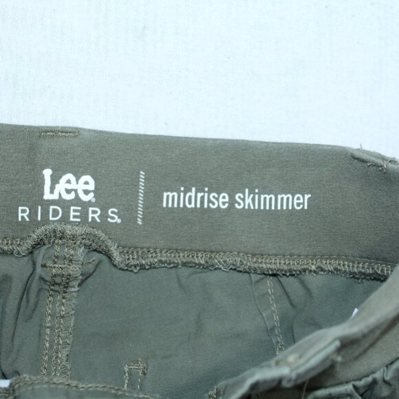 Lee Riders Green Women Pants Midrise Capri Skimmer Casual Size 8M - Picture 9 of 11